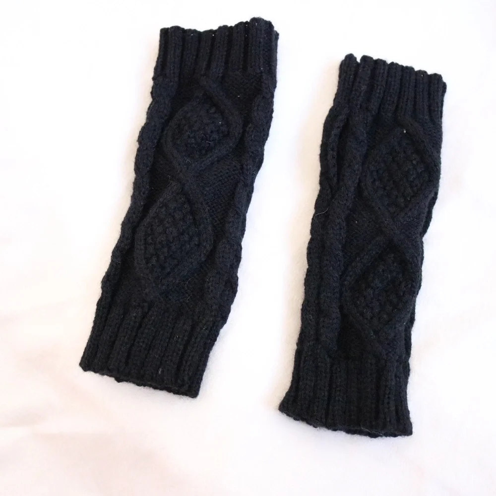 Black Knitted Arm Warmers